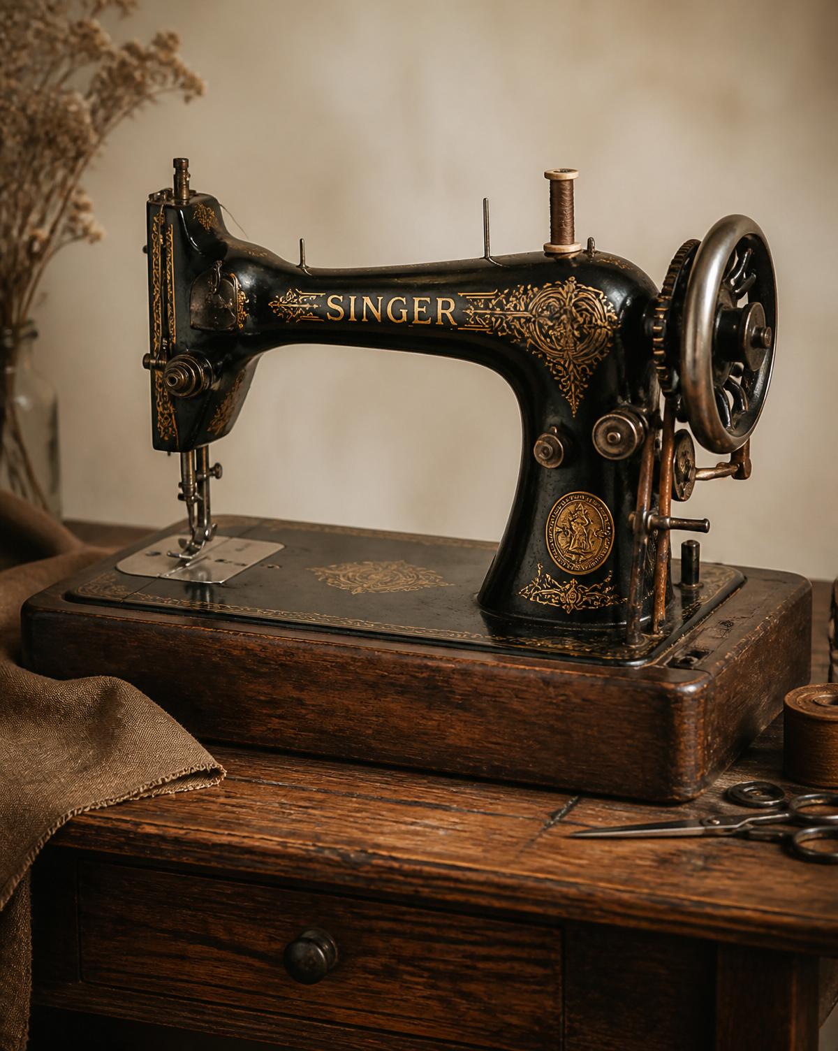 Vintage Singer dikiş makinesi